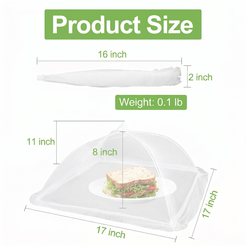 Large Food Cover. 6 Pack Mesh Food Tent