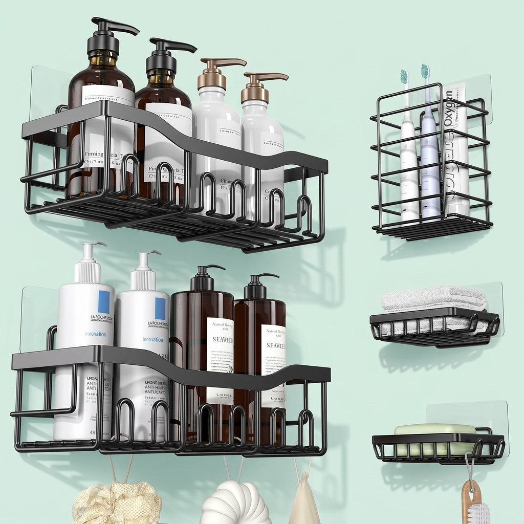 Rustproof Stainless Steel Bath Organizers (5 Pack)